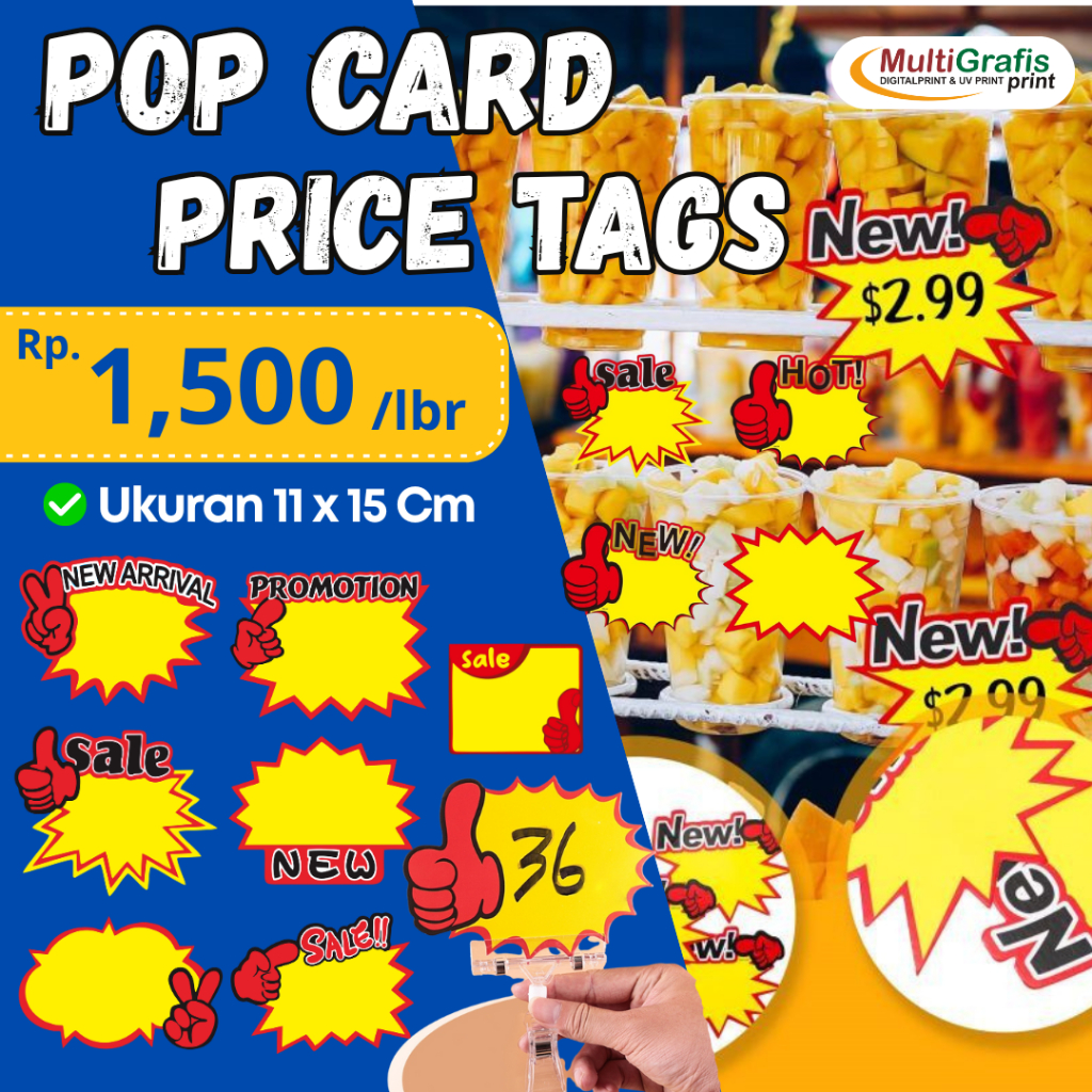 

Kertas Harga Promo Pop Card / Tulisan Sale Kartu Promosi / Kartu Promo Sale_HARGA PER PCS