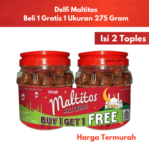 

Beli 1 Gratis 1 Delfi Maltitos Cokelat Malt Crunch Choco Ukuran 275 Gram Dapat 2 Toples