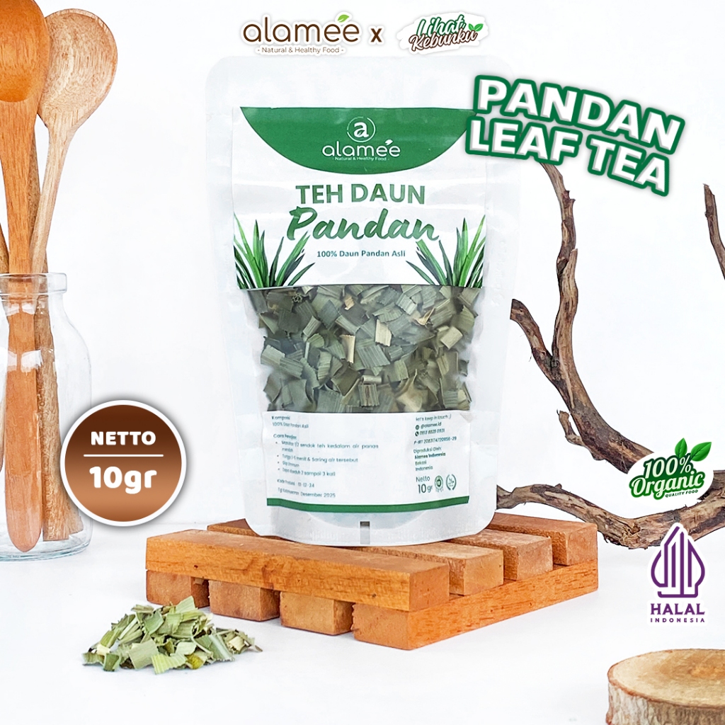 

Teh Daun Pandan Kering Leaf Tea Organik Alami Minuman Herbal Siap Minum Seduh 10 Gr LIHAT KEBUNKU