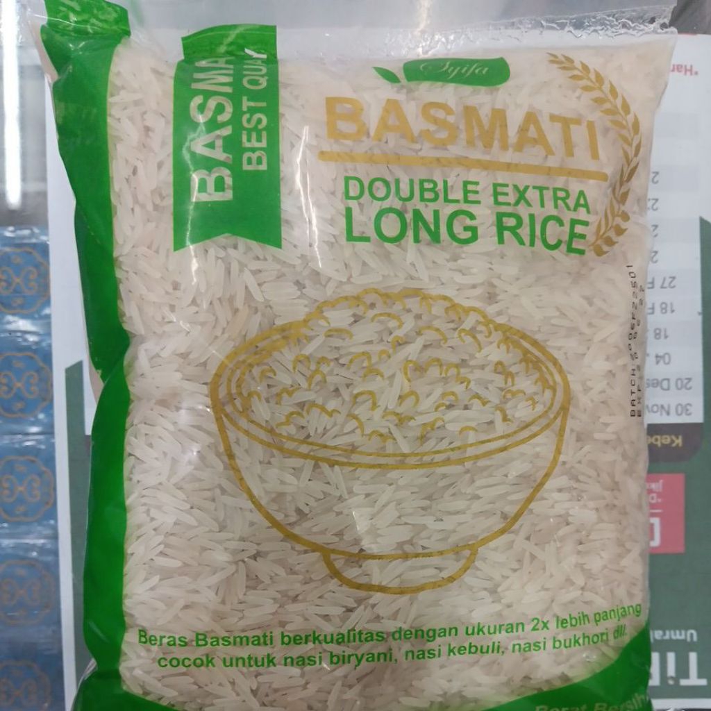 

Beras basmati double extra long rice king syifa