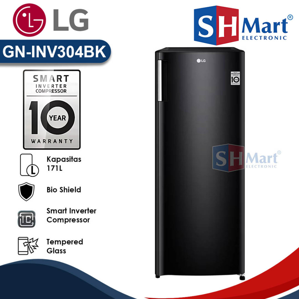 FREEZER LG 6 Rak GN-INV304BK / 304BK KULKAS FREEZER (MEDAN)