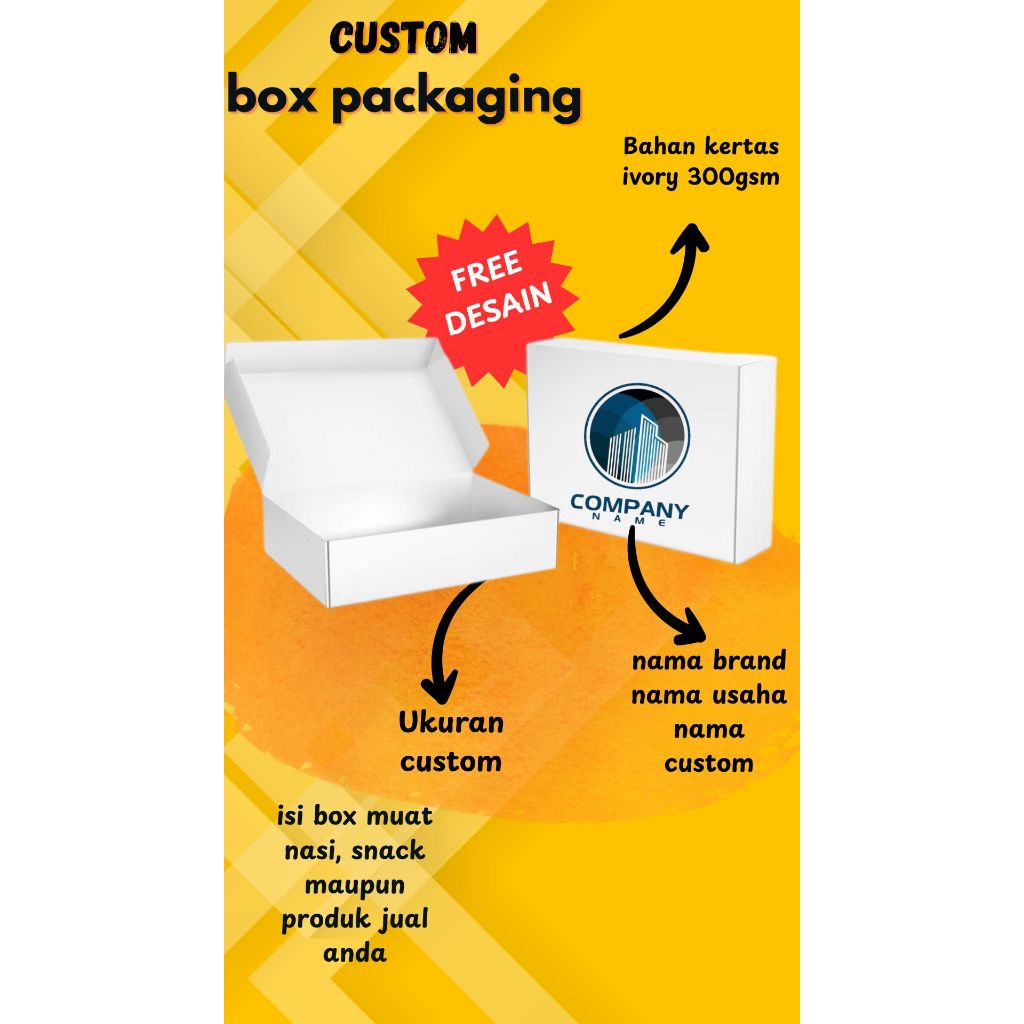 Box Nasi Custom Full Color | Box Snack Custom | Packaging Makanan | Cetak Packaging