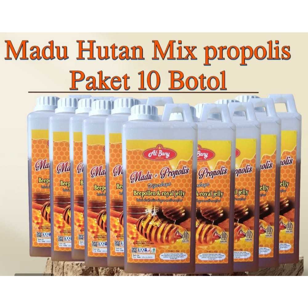 

Madu Hutan Super Mix Propolis Al-Bany Original 1000gr ( paket 10 Botol )