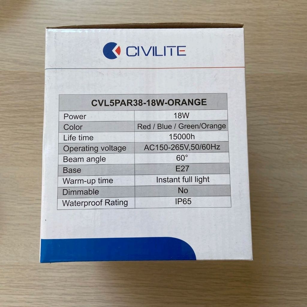 CIVILITE LAMPU SOROT PAR 38 LED 18 W