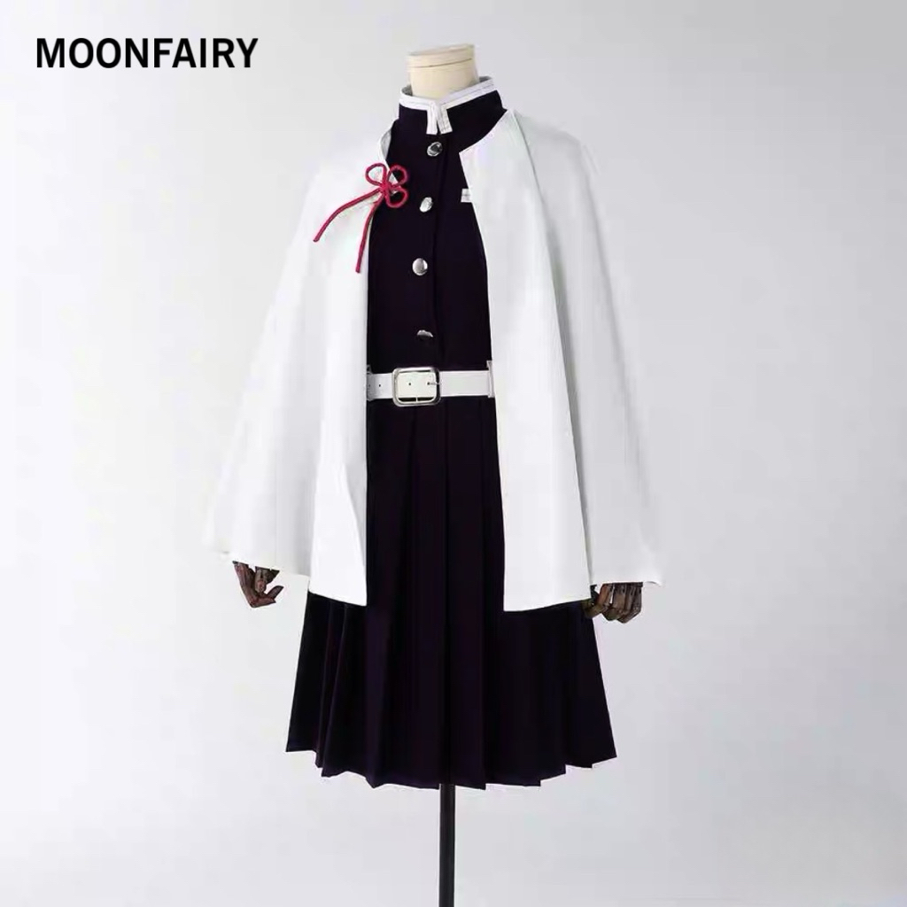 【Moonfairy】Ready Stock - Demon Slayer Kanao Tsuyuri Costume Cosplay Anime Kimetsu No Yaiba Fullset W