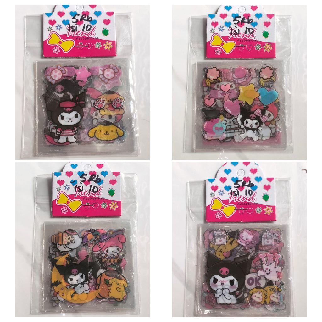

Stiker Kuromi Labubu Doraemon Dll Isi 10 Lembar