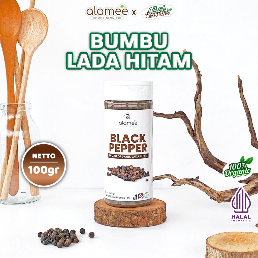 

ALAMEE Blackpepper Powder Lada Hitam Bubuk Black Pepper Bumbu Dapur Instan LIHAT KEBUNKU