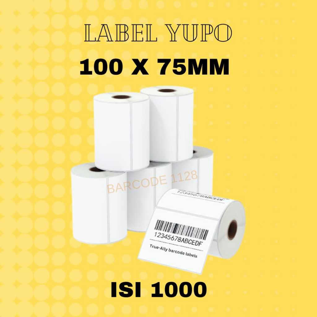 

Label Yupo 100 x 75 mm 1 Line isi 1000 - Stiker YUPO 100x75 isi 1000