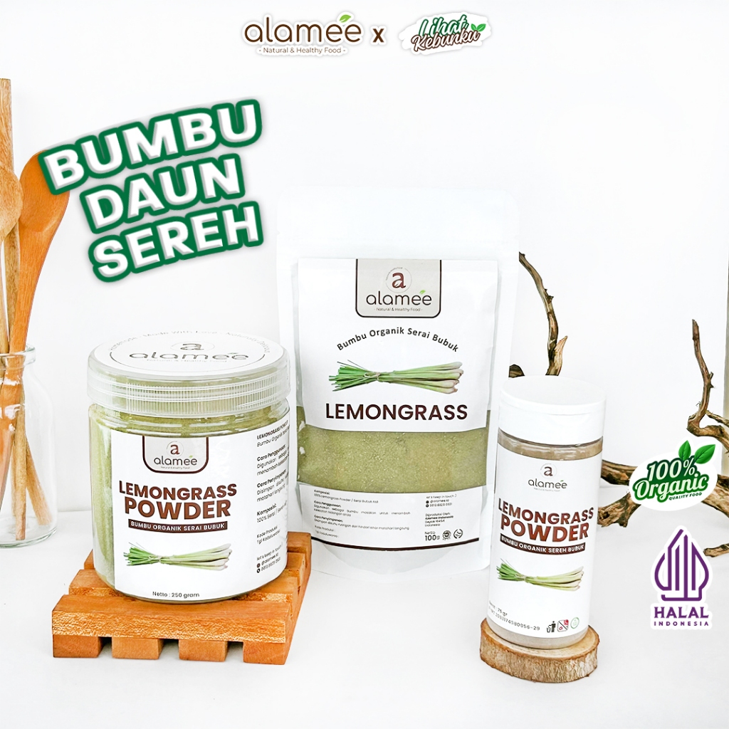 

ALAMEE Sereh Bubuk Lemongrass Powder Bumbu Dapur Organik Serai Murni Asli LIHAT KEBUNKU