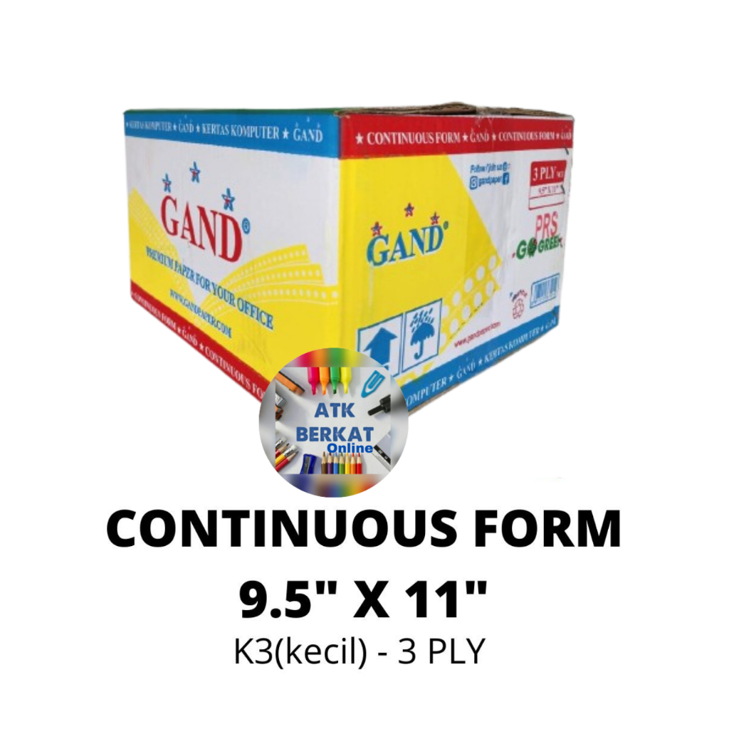 

continous form Kertas Print GAND K3 Ply 9,5"x11
