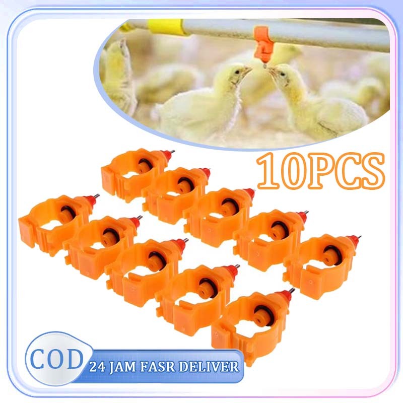 10pcs Nipel Minum Ayam Nipel Drinker Ayam Nepel Minum Ayam Otomatis Alat Minum Unggas