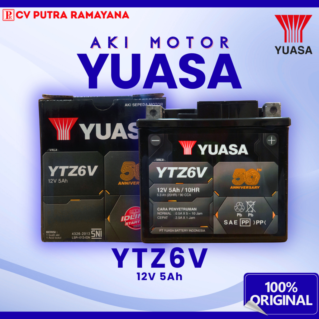 Yuasa Aki Motor YTZ6V YTZ6-V MF 100% ORIGINAL
