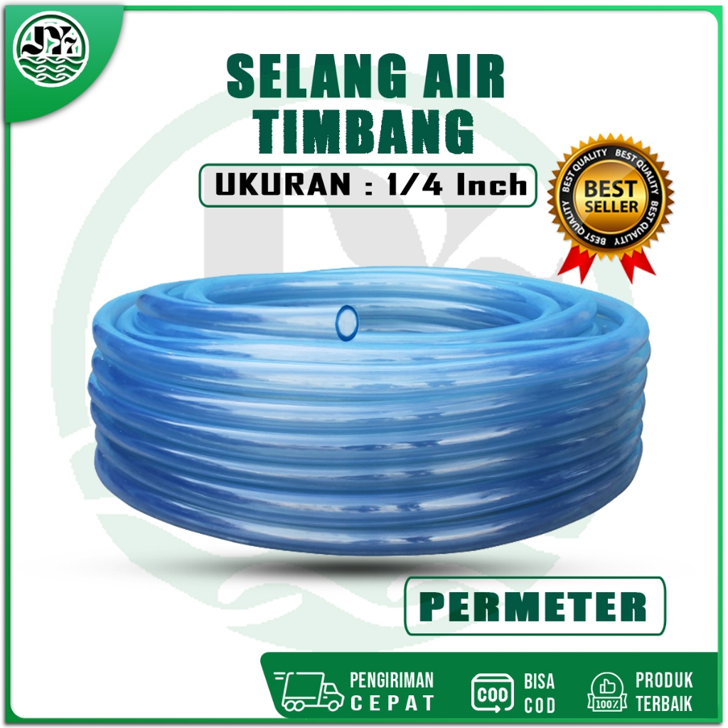 SELANG AIR 1/4 INCH PERMETER SELANG TUKANG TRANSPARAN SELANG AIR TIMBANG AQUARIUM SELANG WATERPASS