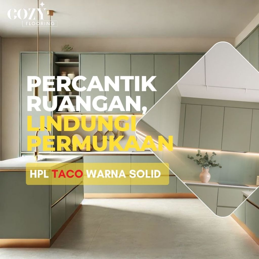 HPL Taco warna solid / Polos | Pelapis Kitchen Set