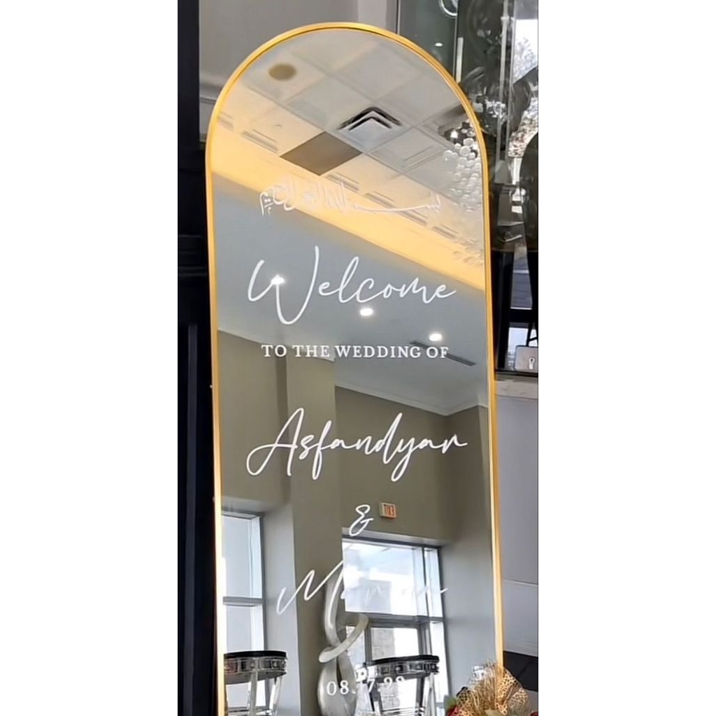 Sticker Kaca Wedding Sign (Dekorasi Pernikahan)