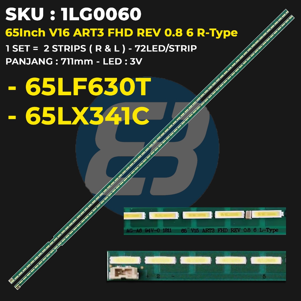 Backlight TV LG 65 Inch 65LF630T 65LX341C 65LF630 65LX341