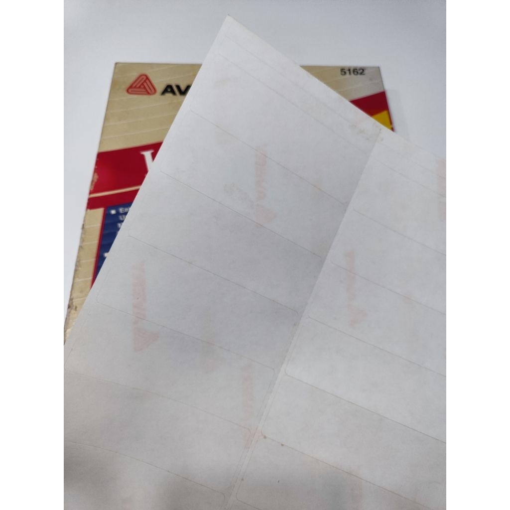 

Laser labes 1 1/3" x 4 " actual size label, merk Avery