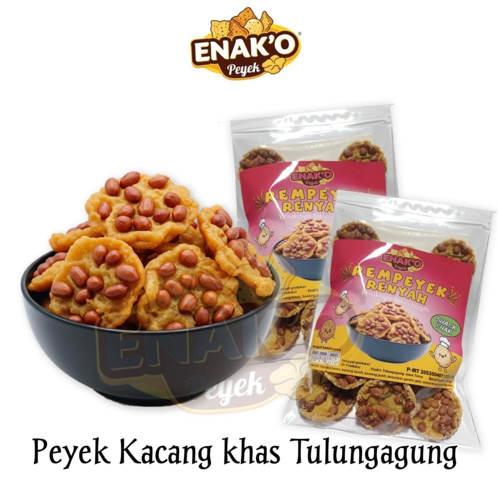 

rempeyek kacang tanah enak o khas tulungagung 200gr