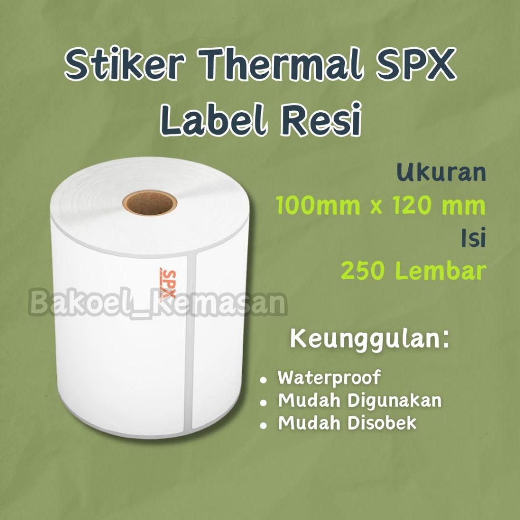 

Kertas Label Thermal SPX Printer (250 Lembar) Logo SPX Shopee