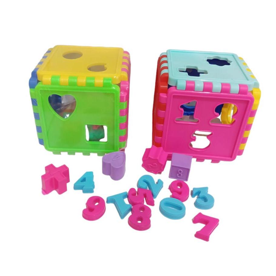 Mainan Puzzle Kubus Balok Mencocokkan Bentuk Mainan Edukasi Bayi Anak / Mainan Puzzle Kubus / Mainan