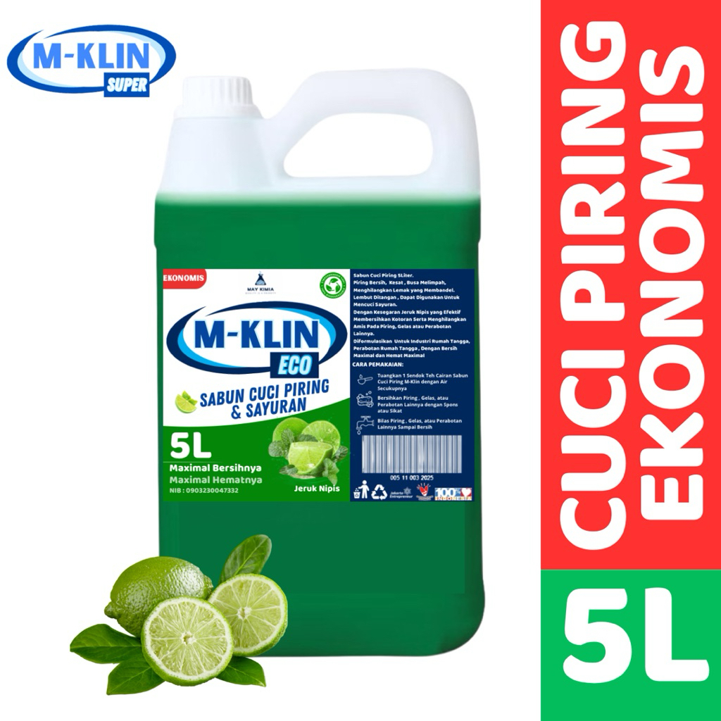 Mklin Sabun cuci piring 5 liter ekonomis / Sabun cuci piring 5liter termurah / sabun cuci piring ter