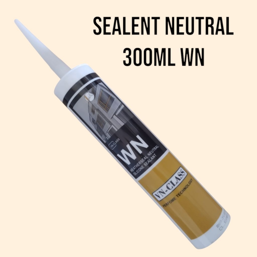 1 dus 24pcs Sealent Neutral Merk WN VN-Class 300ml, silent, Sealent Neutral, silent, warna Putih dan