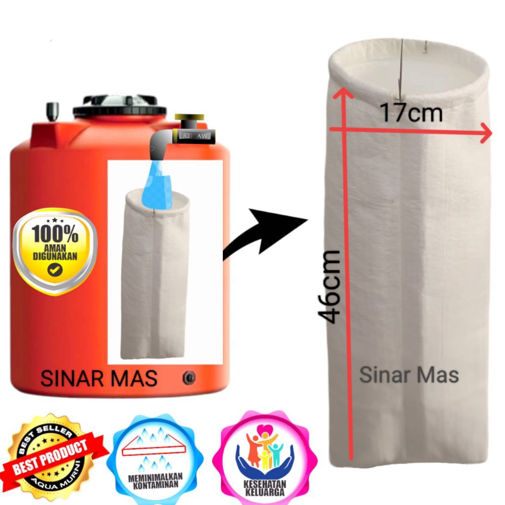 Saringan Air Toren Saringan Air Tandon 46cm x 17cm 09 Filter air Toren filter air tandon