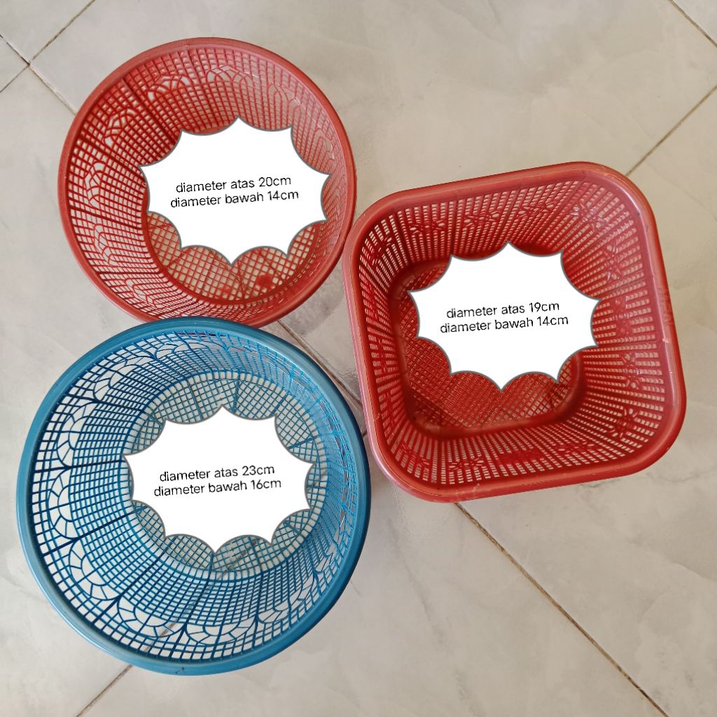 Wakul nasi/Besek plastik bulat&kotak(1 lusin)