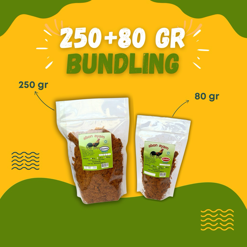 

PAKET HEMAT Abon Cap Jago Ibu Heni [Abon 250gr & 80gr]