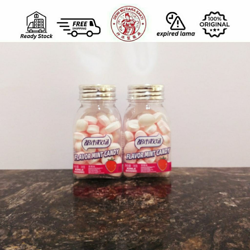 

DOSMC Kembang Gula Mint Rasa Stroberi 38g PLUM