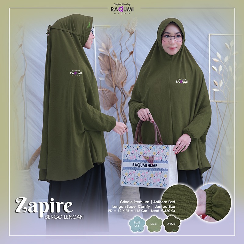 ZAPIRE BERGO LENGAN BRAND ORI BY RAQUMI // PREMIUM BERGO BY RAQUMI HIJAB// HIJAB LENGAN TERMURAH