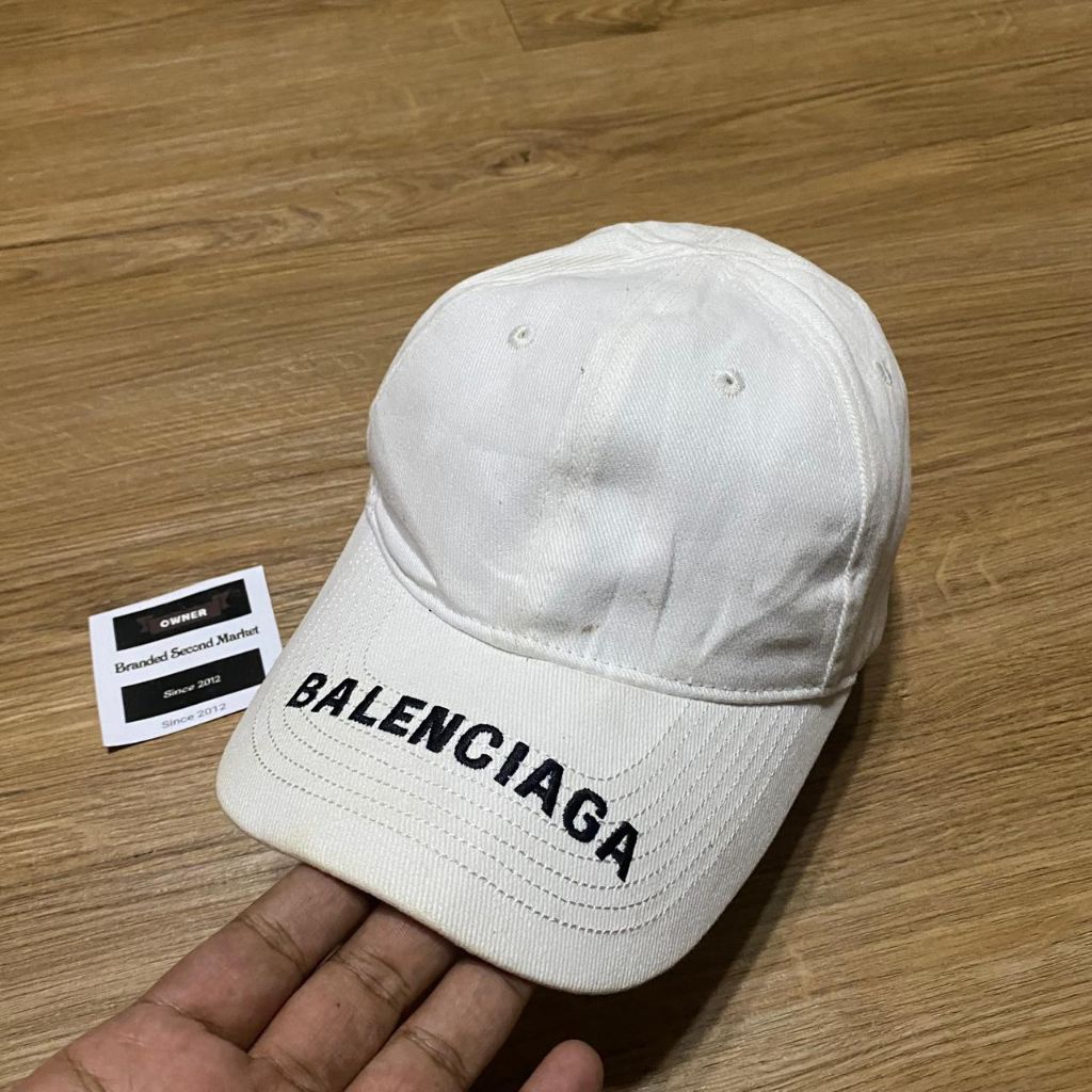 Balenciaga White Baseball Hat