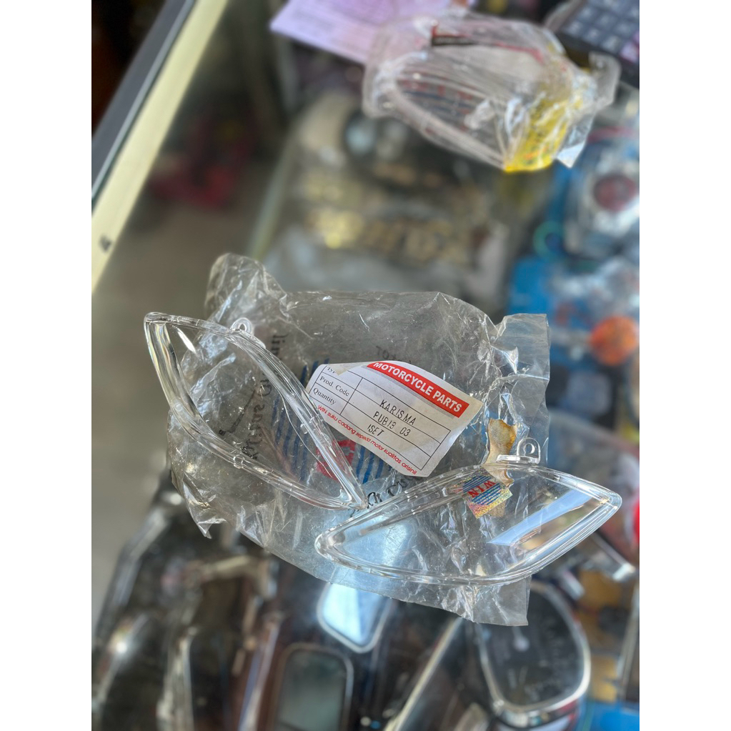 mika KACA sein depan honda Karisma 125 sepasang merk WIN