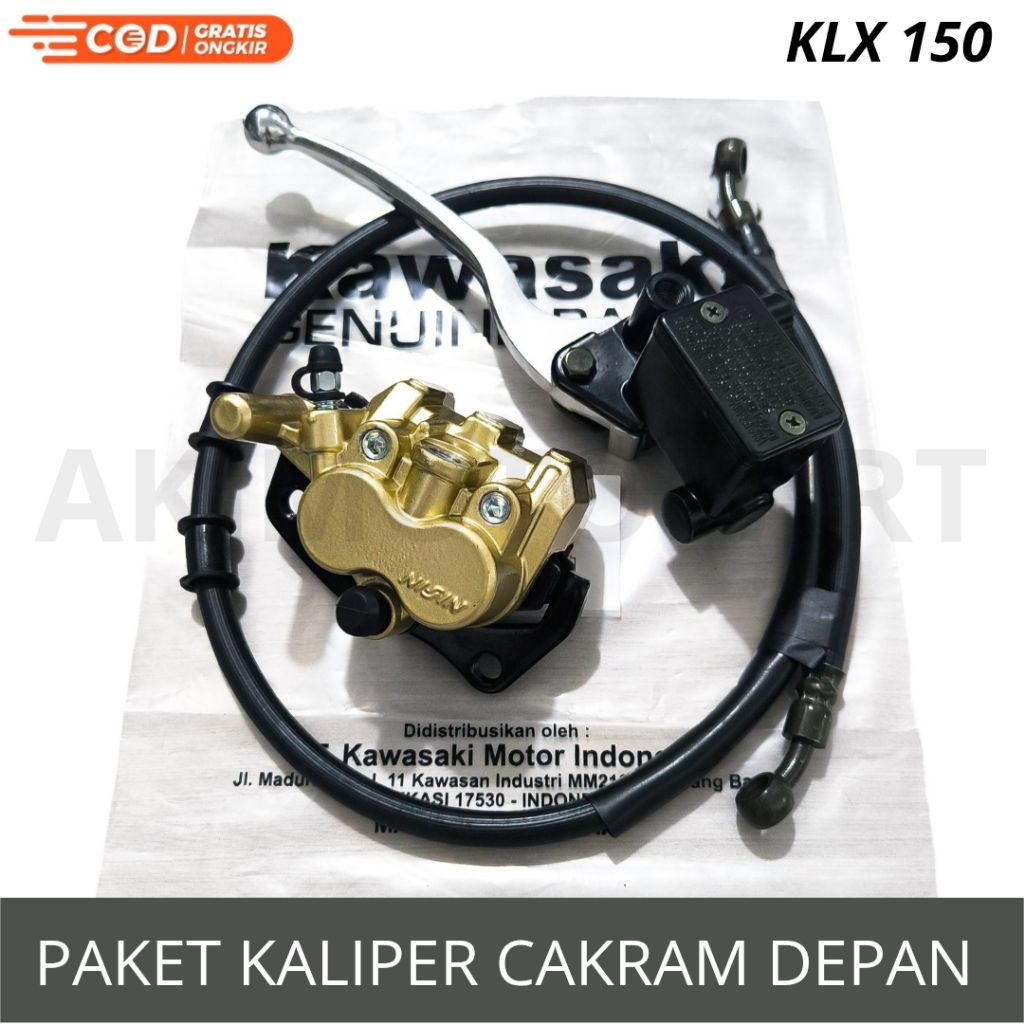 Kepala Babi Kaliper + Master Rem Set Depan Kawasaki KLX 150 Paket Set Master Rem + Kaliper Depan KLX