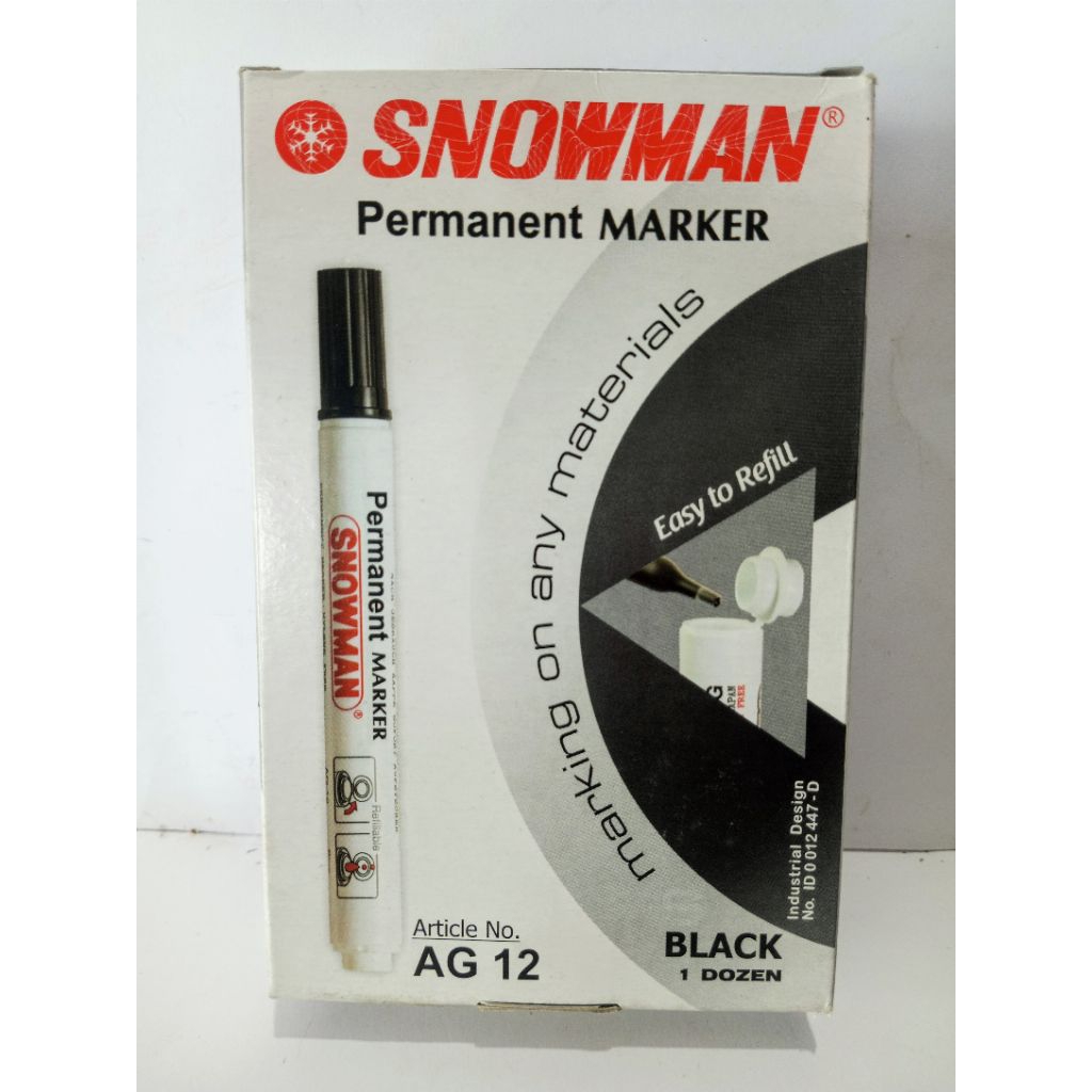 

Spidol snowman permanent ag-12 | snowman permanen ag12