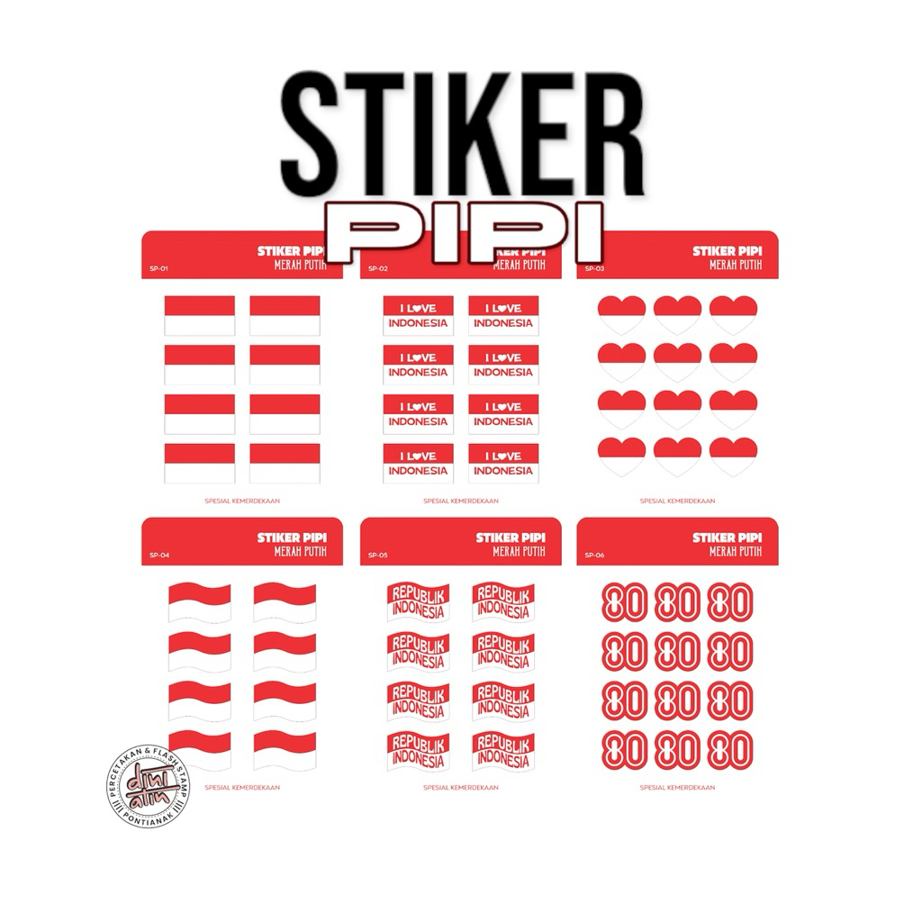 

Stiker Pipi Merah Putih | Stiker Bendera Merah Putih Pipi