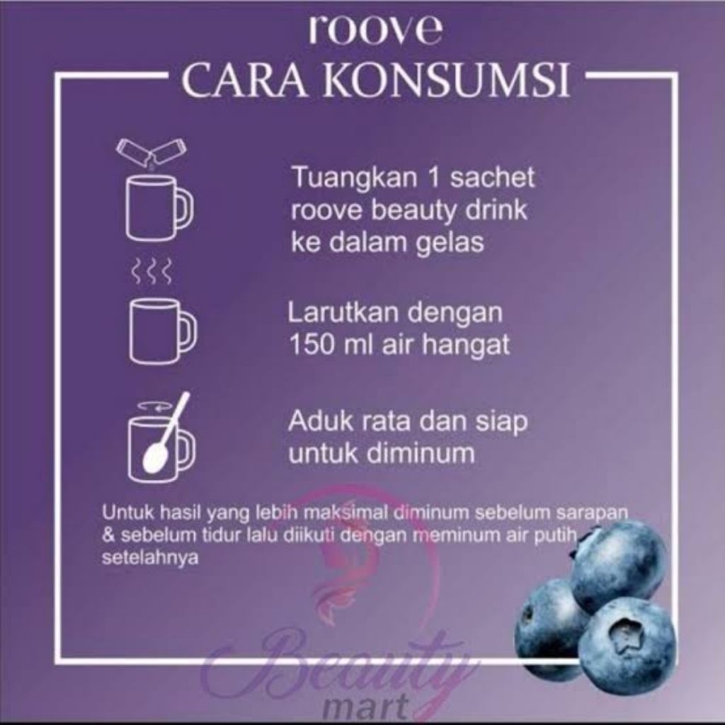 

Ygshop17 Roove Blueberry Collagen Drink (20 Sachet)