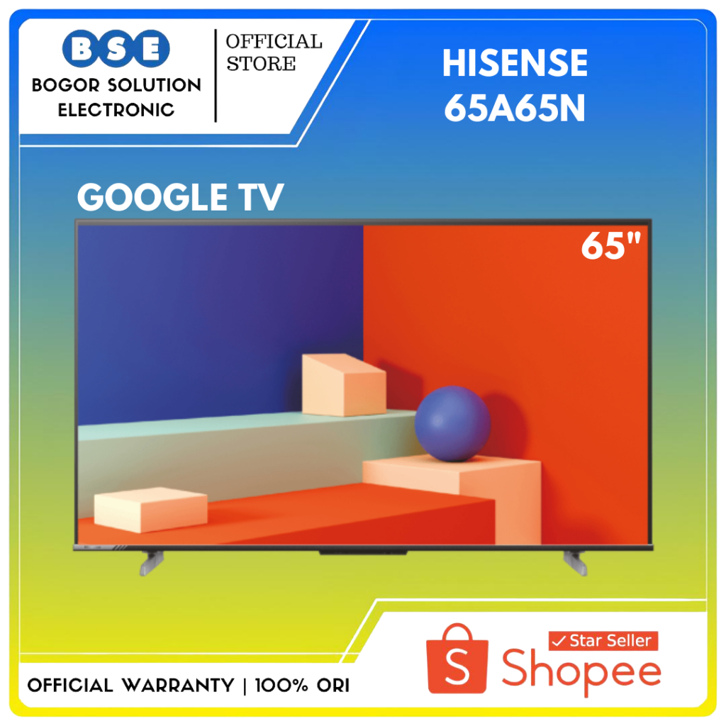 Hisense tv 65 Inch 65A65N Hisense Google tv 65A65 4K [RESMI]