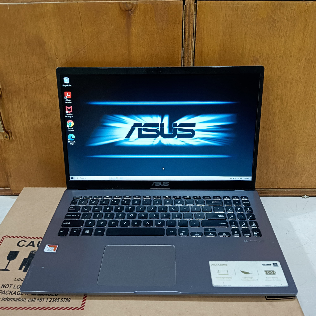 Laptop Asus M509BA, Amd A4-9125, Amd A4 - 9125, ~ 2,3 Ghz Ram 4 Gb/ SSD 256 Gb, Grey, BERGARANSI