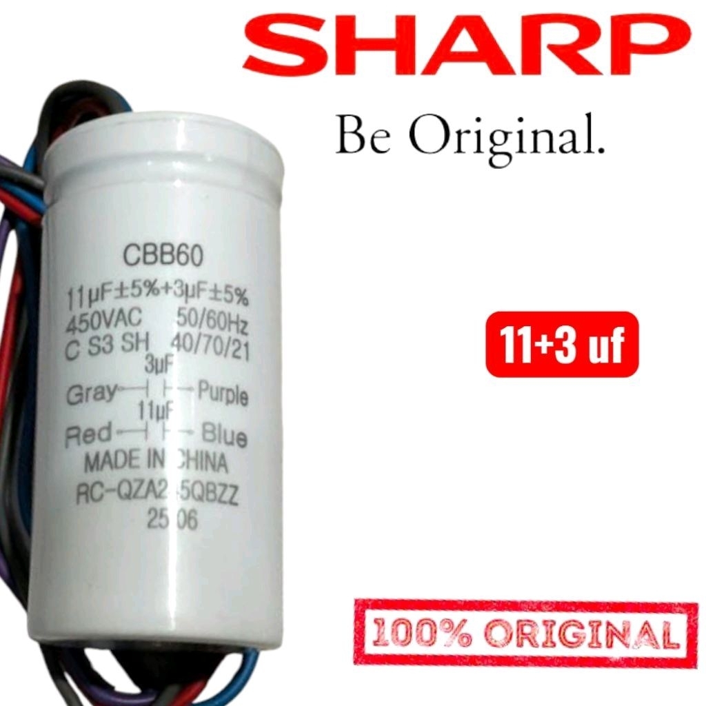 Original Kapasitor Mesin Cuci Sharp 2 Tabung CBB60