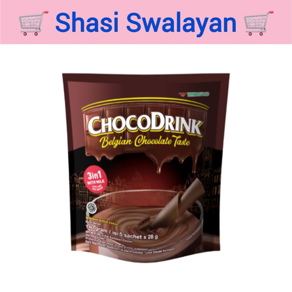 

CHOCODRINK Belgian Cokelat Pack 5 x 28 g - Minuman Coklat
