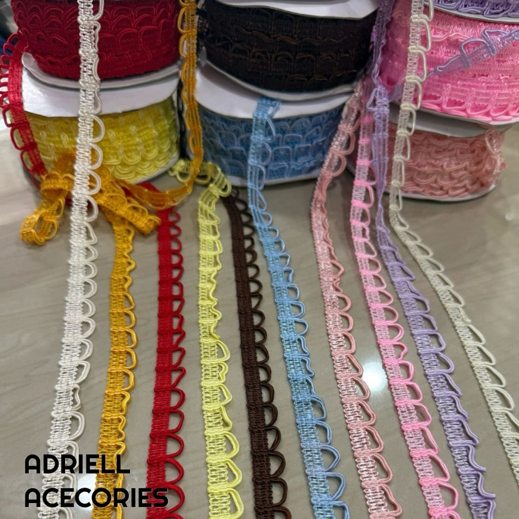 

Renda pita/renda hias/renda kerajinan tangan dekorasi harga per 1 yard (90cm)