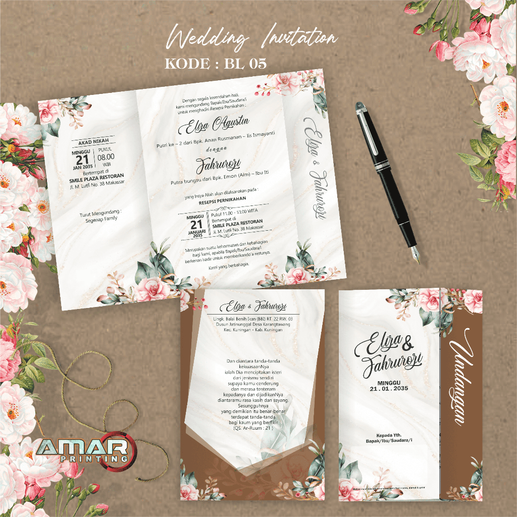 UNDANGAN MEWAH HARGA MURAH KUALITAS MAXIMAL, DI CETAK DENGAN MESIN OFFSET BUKAN PRINT