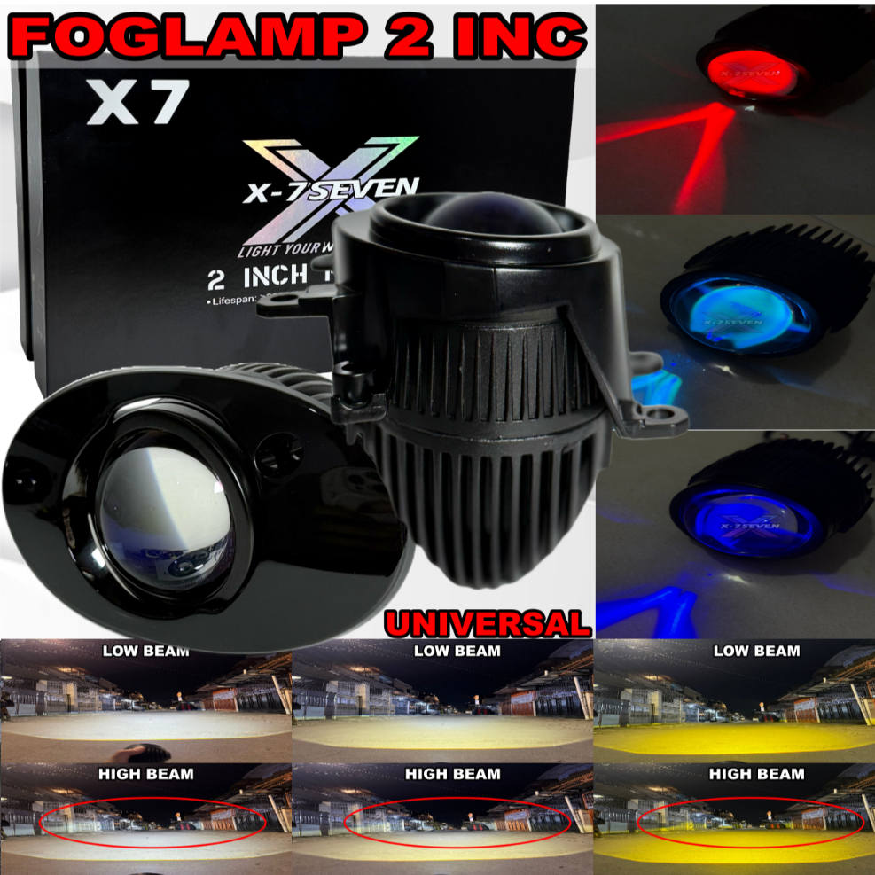 Promo X-7Seven - Foglamp 2 Inchi Projector Biled X-7Seven X7 3 Warna 2 Inchi Foglamp Honda Toyota