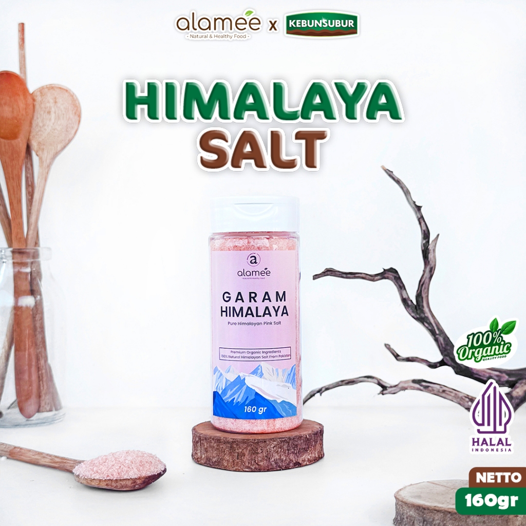 

ALAMEE Garam Himalaya Himalayan Pink Salt Mini Asli Pakistan 160g kebunsubur