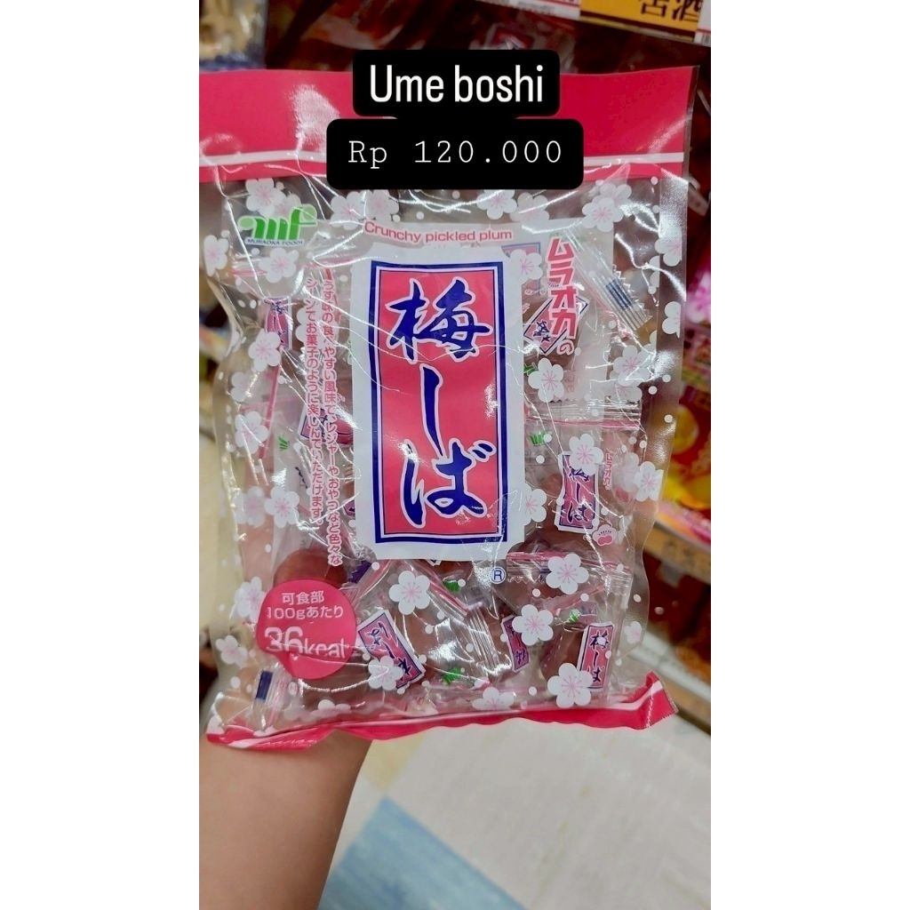 

Ume Boshi Manisan Buah Plum Kering Kemasan 100gr Original Handcarry Jastip Jepang Crunchy Snack Cemilan Jajan