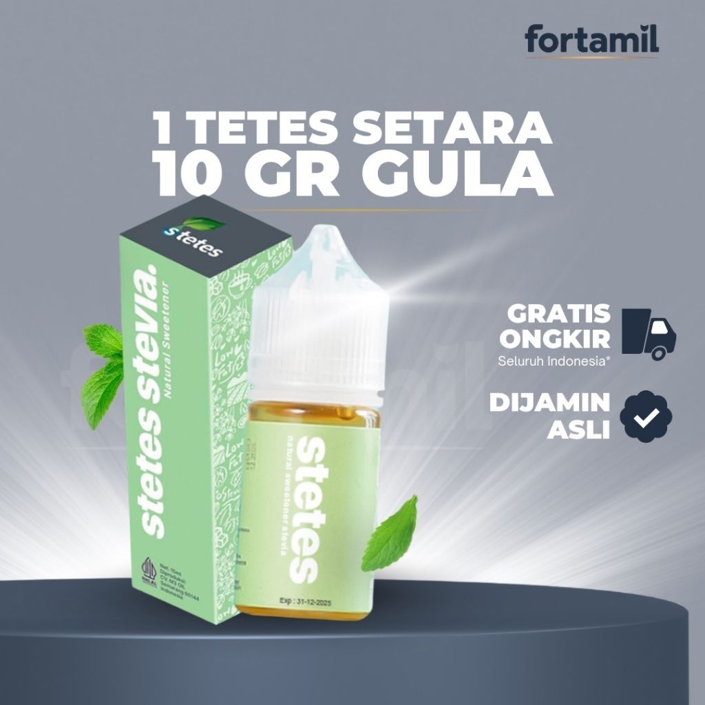 

STETES Stevia Liquid Drop Sweetener 0 kalori bebas glukosa 5ml15ml 30ml Asli Original
