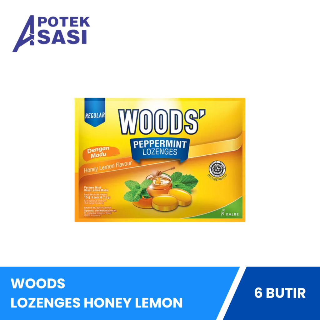 

Woods Lozenges Honey Lemon @ 6 Butir - Memberikan Sensasi Melegakan Tenggorokan dan Sensasi Menyegarkan Pernafasan