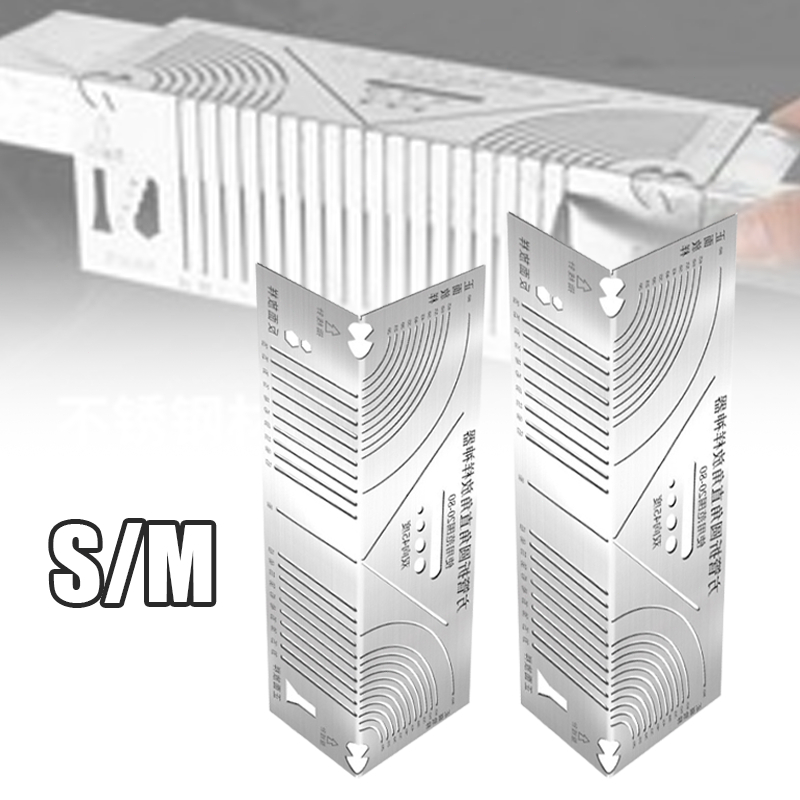 

90 Derajat Presisi Akurat Stainless Steel Baja Anti Karat Besi Alat Tukang Penggaris Metal Bisa Bending Alat Rumah Tangga Penting Tekuk