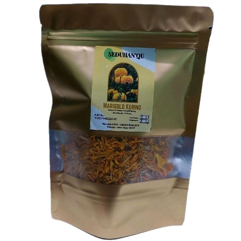 

Teh Bunga Marigold Kering Seduhan Qu Minuman Herbal 20 gram